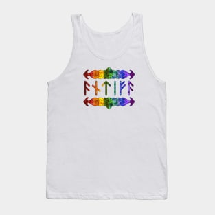 Antifa Runes - Rainbow Tank Top